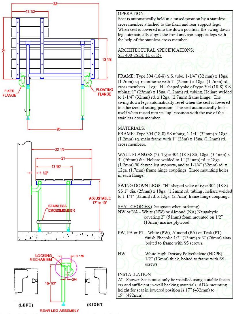 Folding Shower Transfer Bench BUY NOW FREE Shipping
