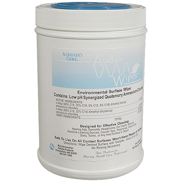 Audiowipes Disinfectant Towelettes Hearing Aid Cleaners
