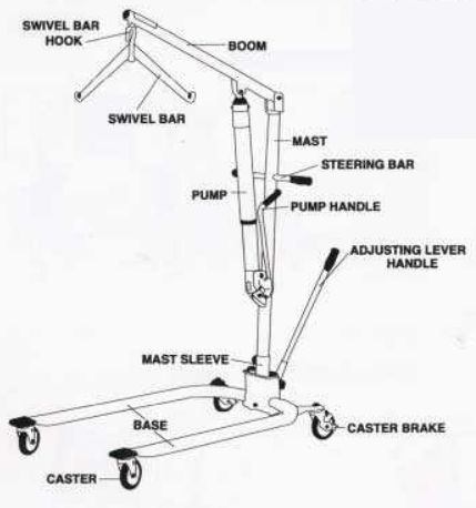 Hoyer Legacy Chrome-Plated Hydraulic Manual Lift