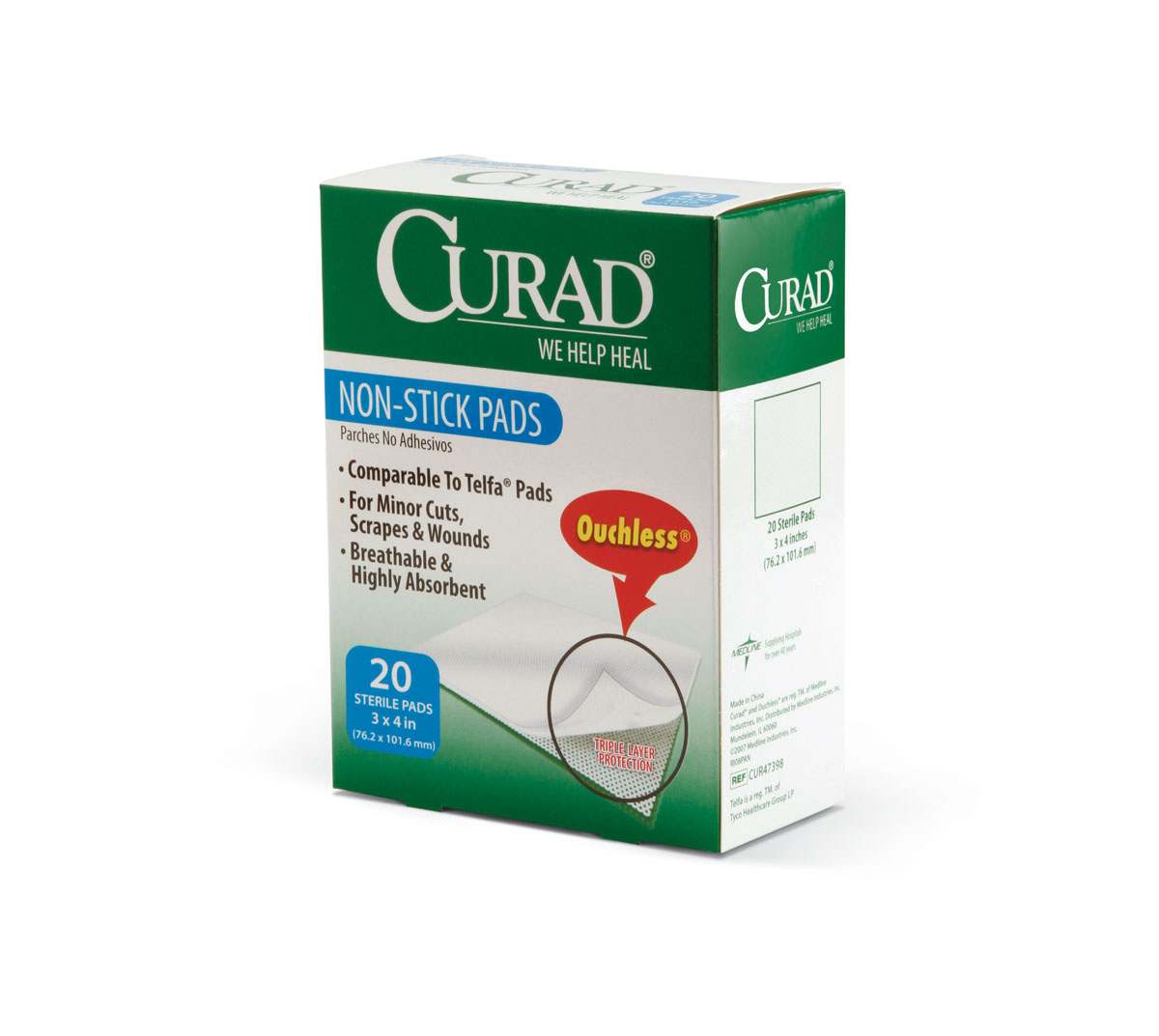 CURAD Sterile NonStick Pads Adhesive Bandages