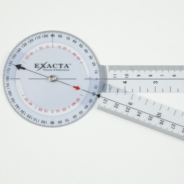 Exacta Transparent Protractor Goniometer Extremity Measurer