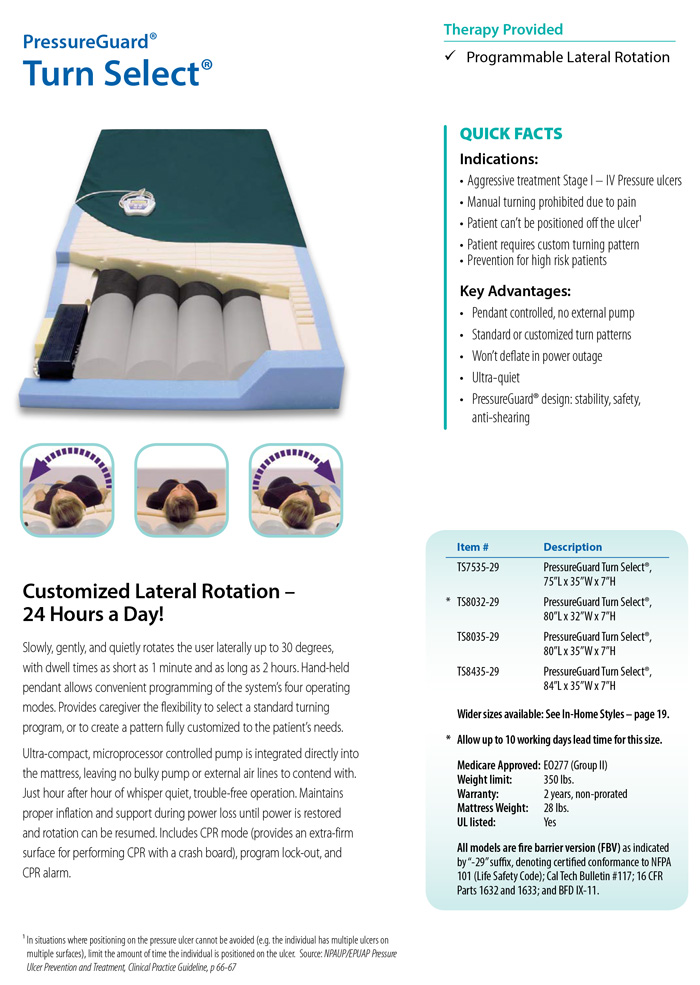 PressureGuard Turn Select Pressure Relief Mattress