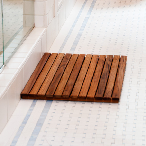 Slip Resistant Oiled Teak Wood Bath Mat FREE Shipping