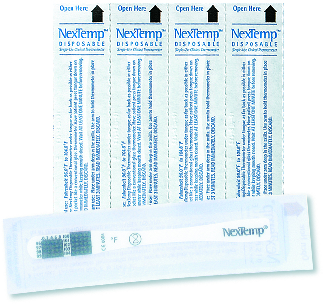 NexTemp SingleUse Individually Wrapped Thermometers