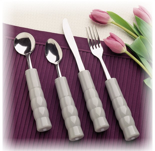 Adaptive Eating Utensils Swivel Spoon Weighted Silverware ON SALE