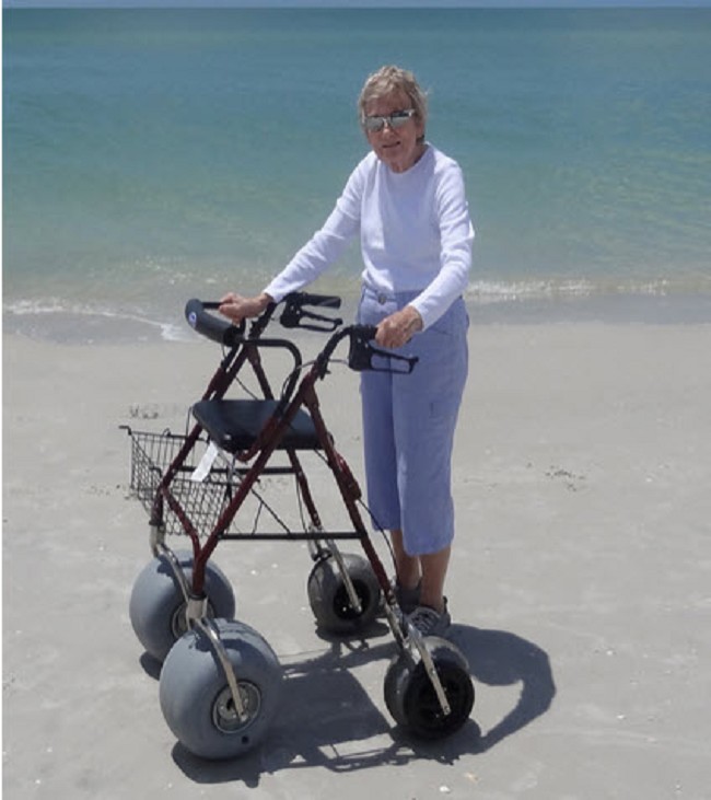All Terrain Folding Aluminum Beach Walker