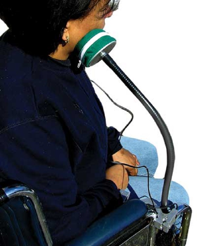 Petite Pillow Assistive Technology Switch with Gooseneck Mounting System