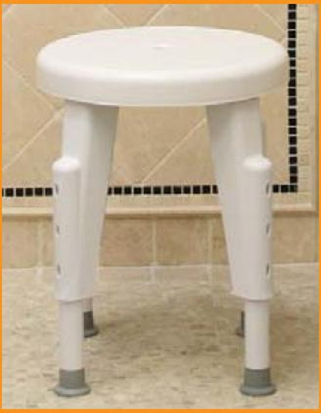 Ableware Height Adjustable Round Shower Stool