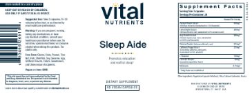 Vital Nutrients Natural Homeopathic Sleep Aide