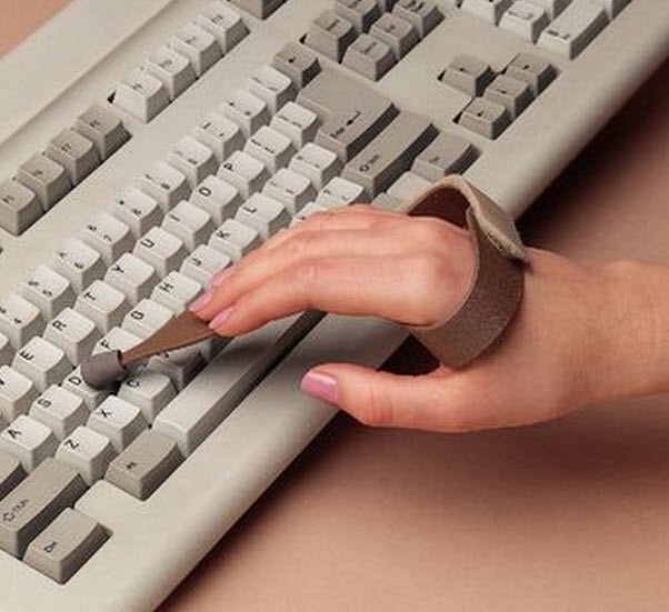 Slip-On Typing/Keyboard Aid