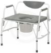 Deluxe Bariatric Drop-Arm Commode, Assembled, 650 lb. Capacity