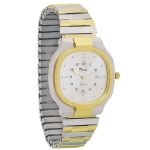 Mens Bi-Color Quartz Braille Watch (Bi-Color Quartz Watch w/Bi-Color Expansion Band)