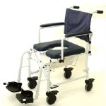 Mariner Rehab Shower Commode Chair (23 in Treaded Urethane Tires with 18 in seat)
