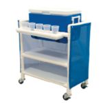MJM Hydration / Ice Cart, With 2 Storage Shelves, Skirt Cover/Panels