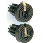 INGRID Cane/Crutch Tip with Retractable Spike (Black, 16 - 18 mm (5/8 in. - 11/16 in.))
