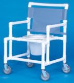 Oversize Shower Chair Commode with Round Seat (Suncast Blue - Mesh)
