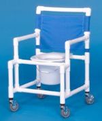 Deluxe Open Front Soft Seat Midsize Shower Chair Commode