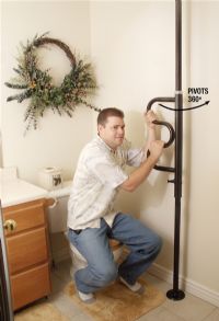 Security Pole and Curve Grab Bar