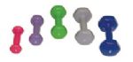 Vinyl Coated Cast-Iron Dumbbells (Orange, 10Lb. , Pair)