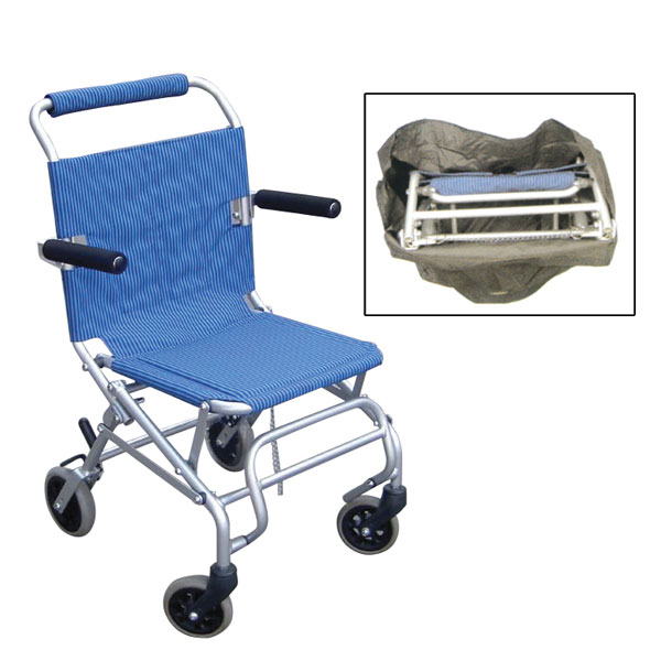 Drive Medical Super Light Folding Transport Wheelchair with Carry Bag