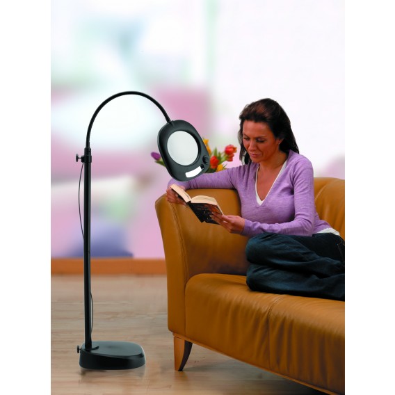Daylight 5" LED Mag Light Floor/Table Magnifying Lamp with Flexible