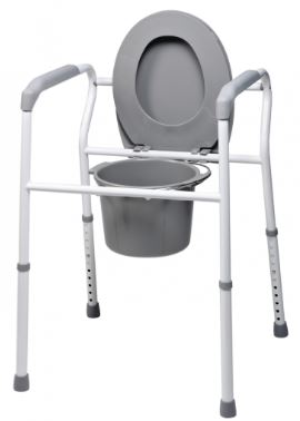 Lumex Silver Collection Steel Drop Arm 3-in-1 Commode Lumex Silver Collection Steel Drop Arm 3-in-1 Commode