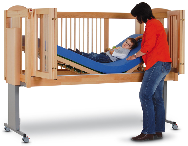 Ida II Electric Height Adjustable Safety Bed with Articulating Mattress