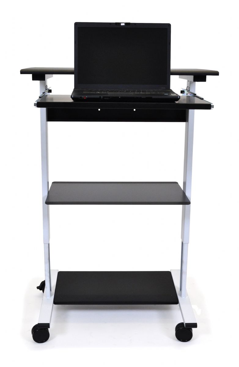 Three-shelf Adjustable Stand Up Workstation