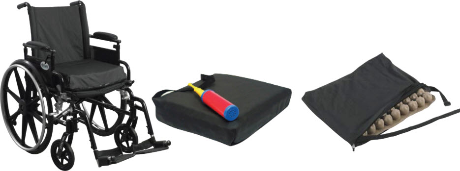 Drive Medical Balanced Aire Adjustable Cushion 18 x 16 x 4 Black