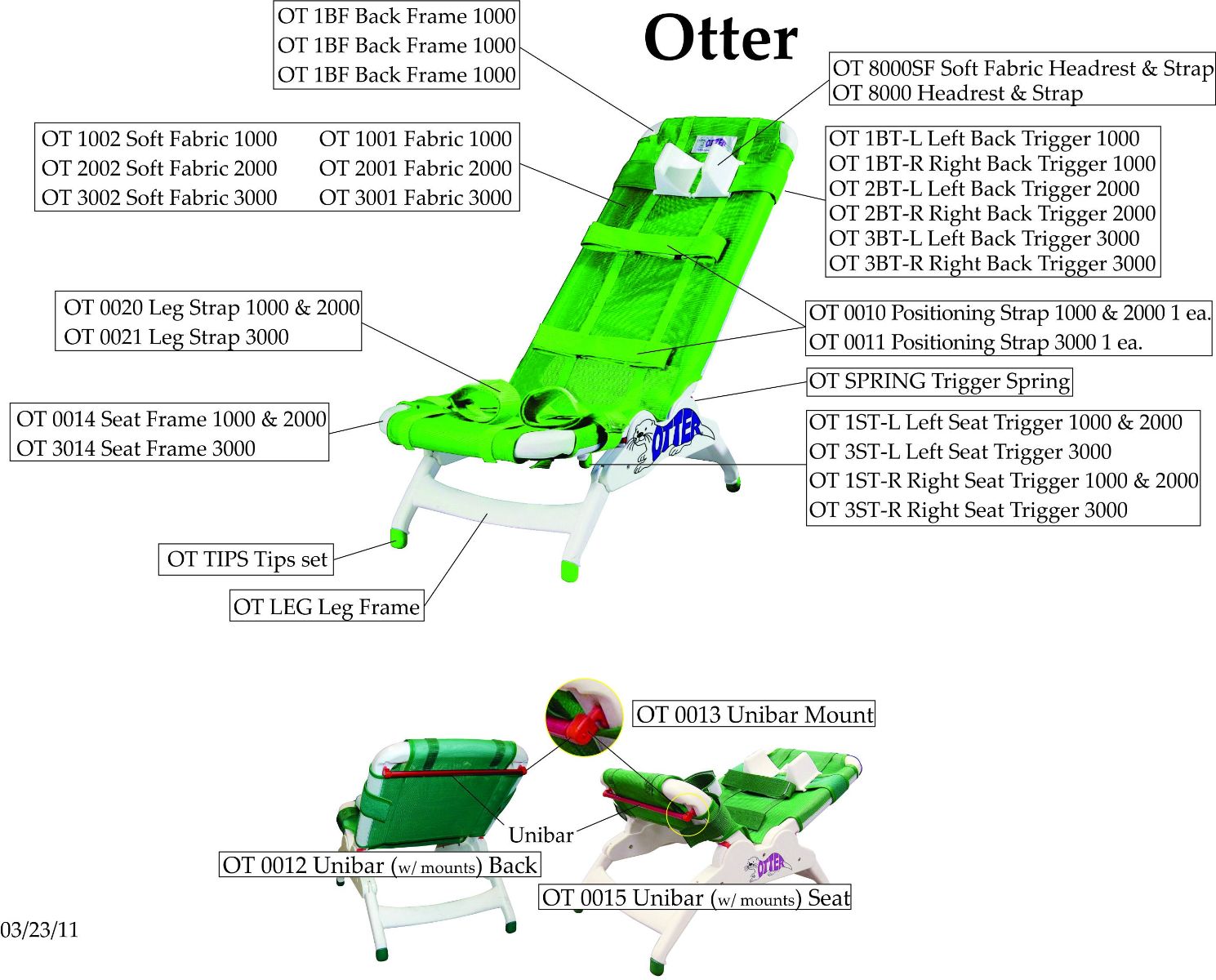 Otter Bathing System Folding Bath Chair FREE Shipping