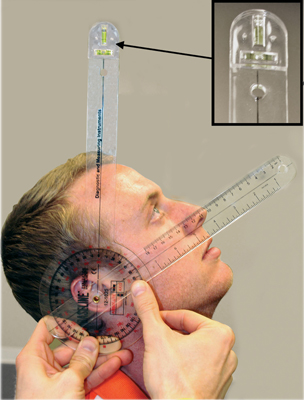 goniometer baseline axis absolute plastic level built absolue clear non resolution