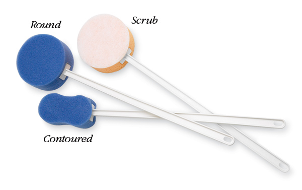 Bendable Long Handle Sponges :: round or contoured