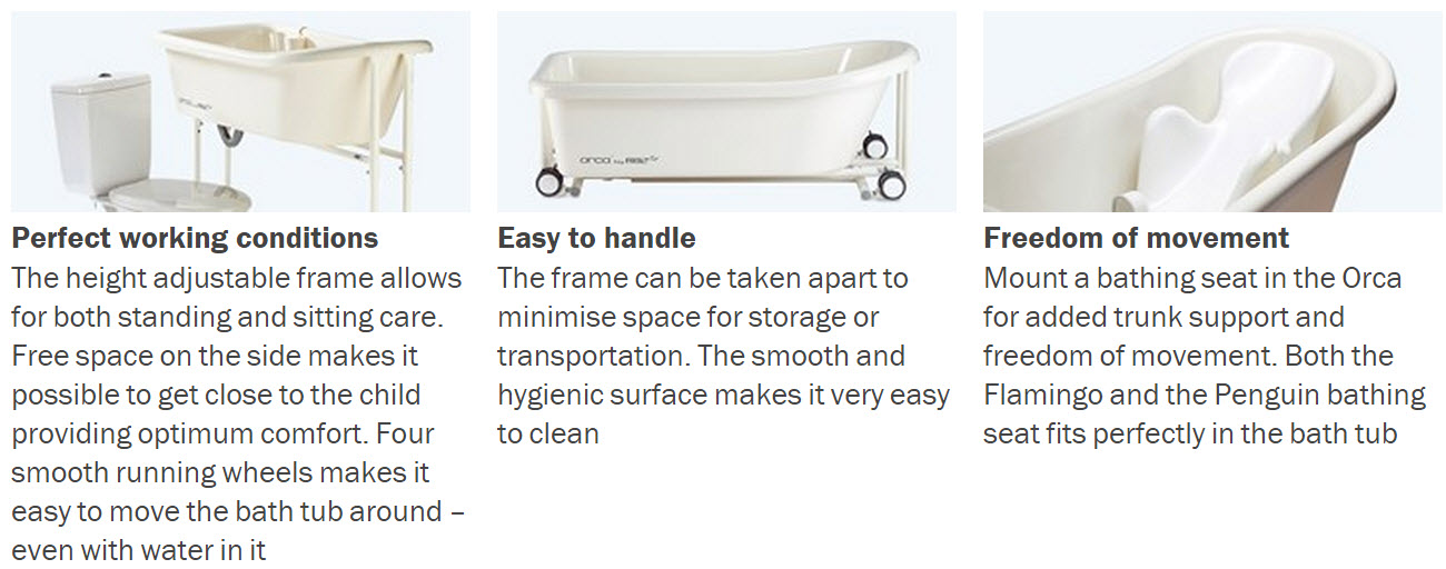 R82 Pediatric Orca Height Adjustable Bathtub