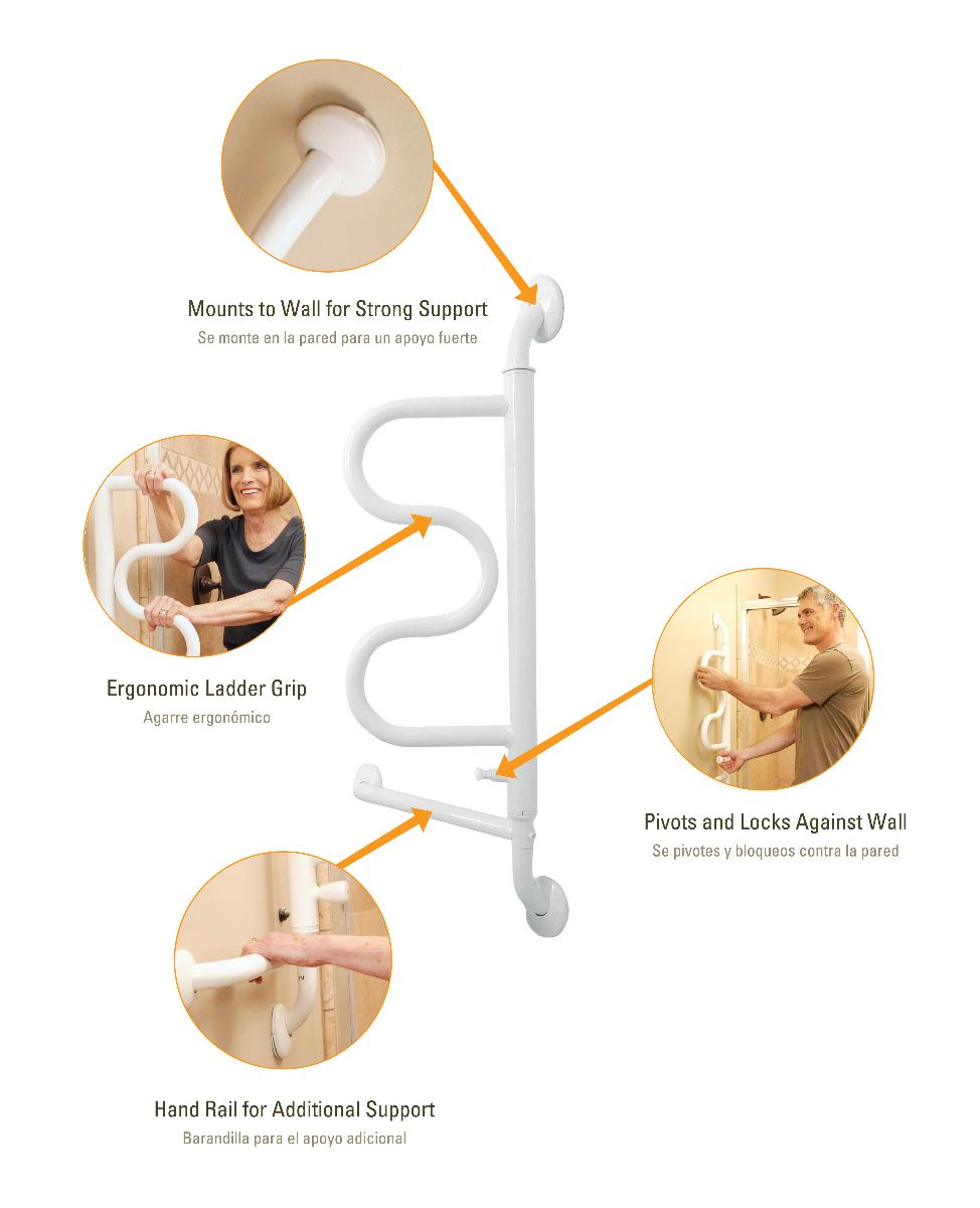 The Curve Toilet Safety Assist Grab Bar