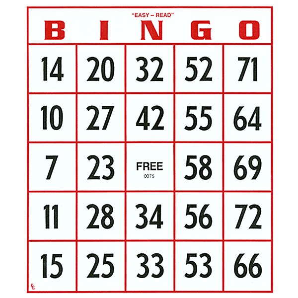 EZ to Read Bingo Cards DISCOUNT SALE - FREE Shipping