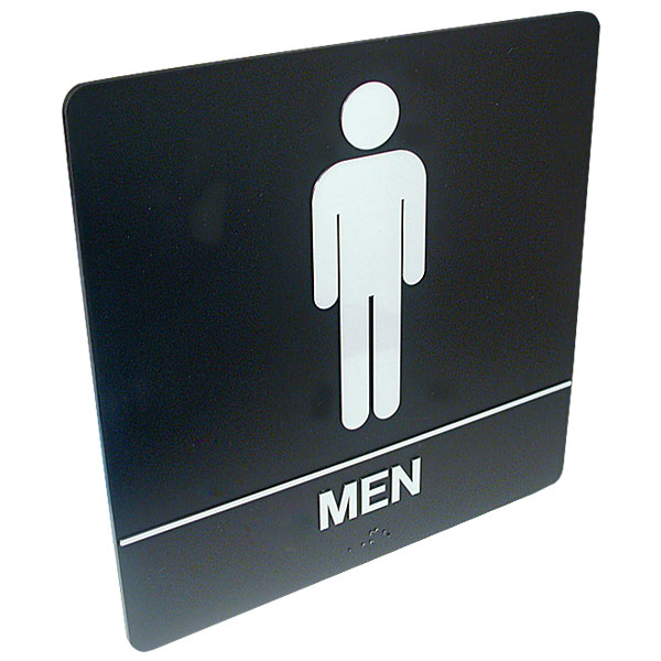 Tactile/Braille Sign for Men's Restrooms