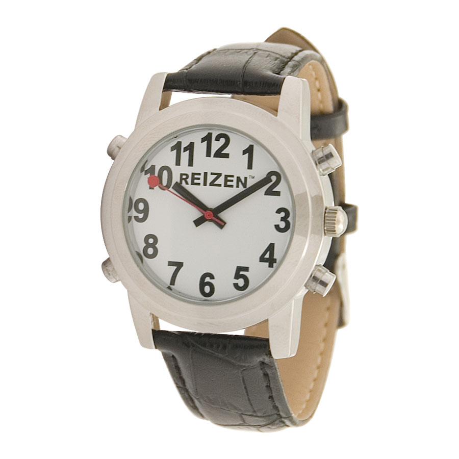 Reizen Talking Watch with Leather Band - English