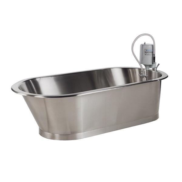 Slant Back Mobile and Stationary Stainless Steel WhirlPool Hydrotherapy