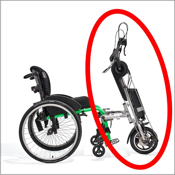 eDragonfly 2.0 Electric Handcycle Wheelchair Power Assist Device