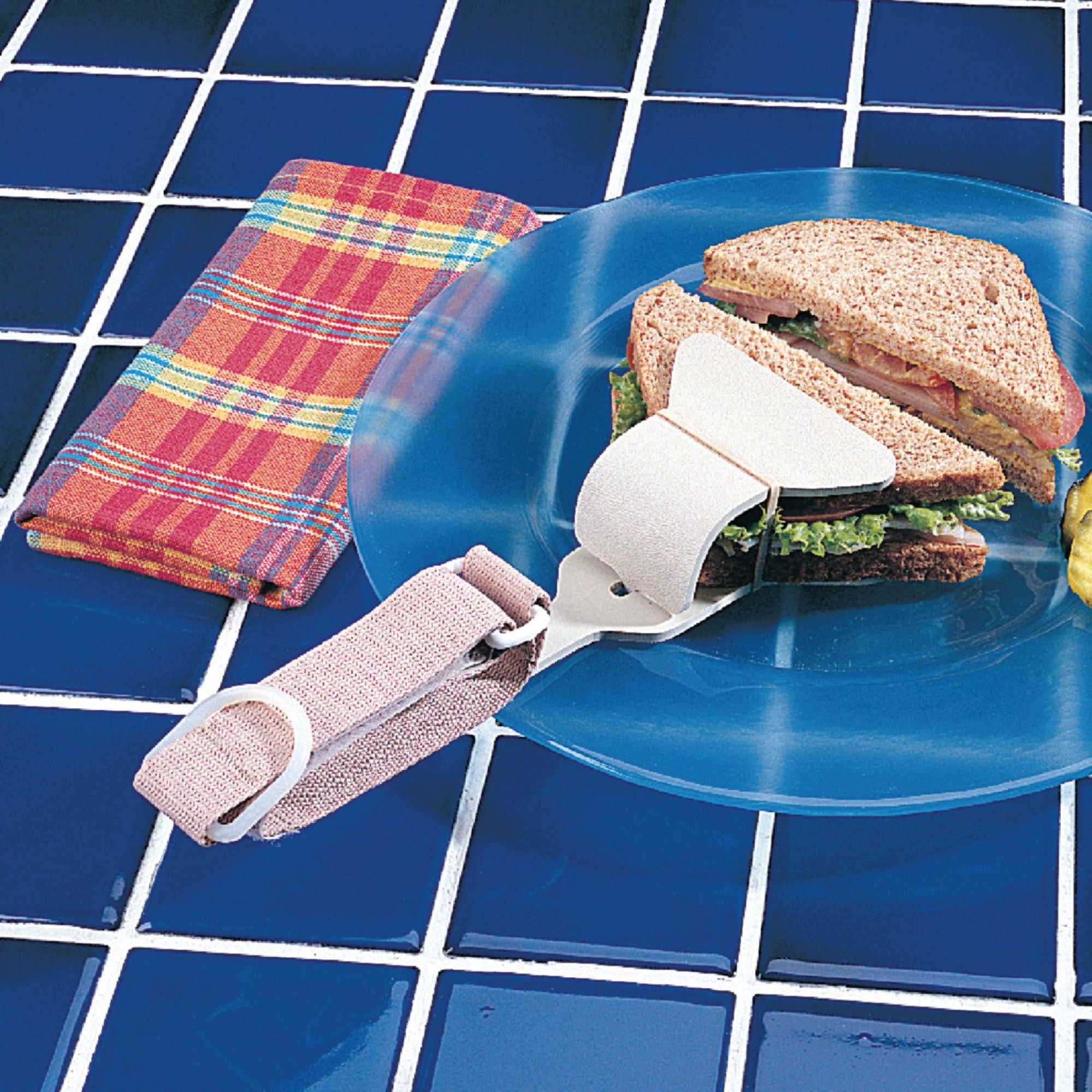 Sandwich Holder Eating Utensil Clamp for the Disabled