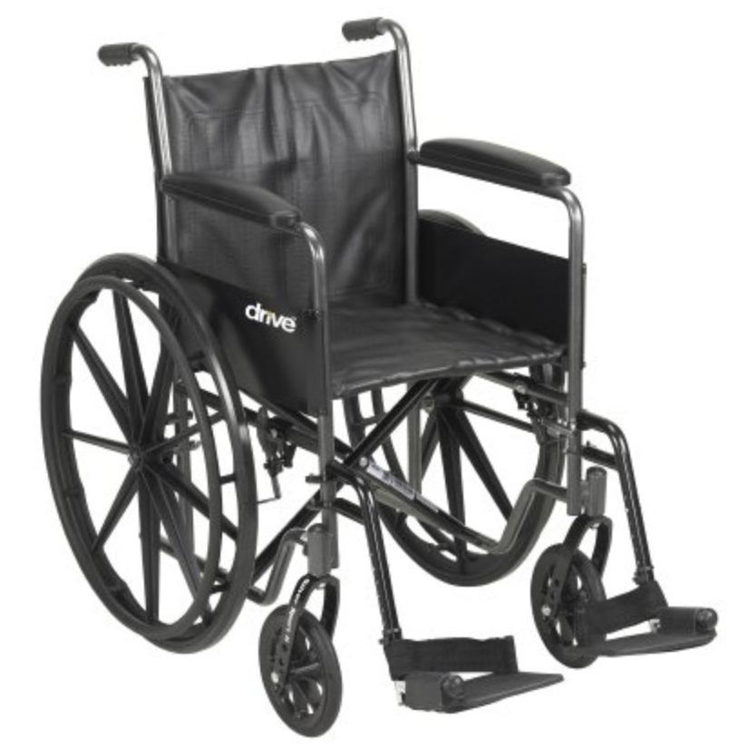 McKesson 18in. Wide Wheelchair with SwingAway Footrests and 300lb