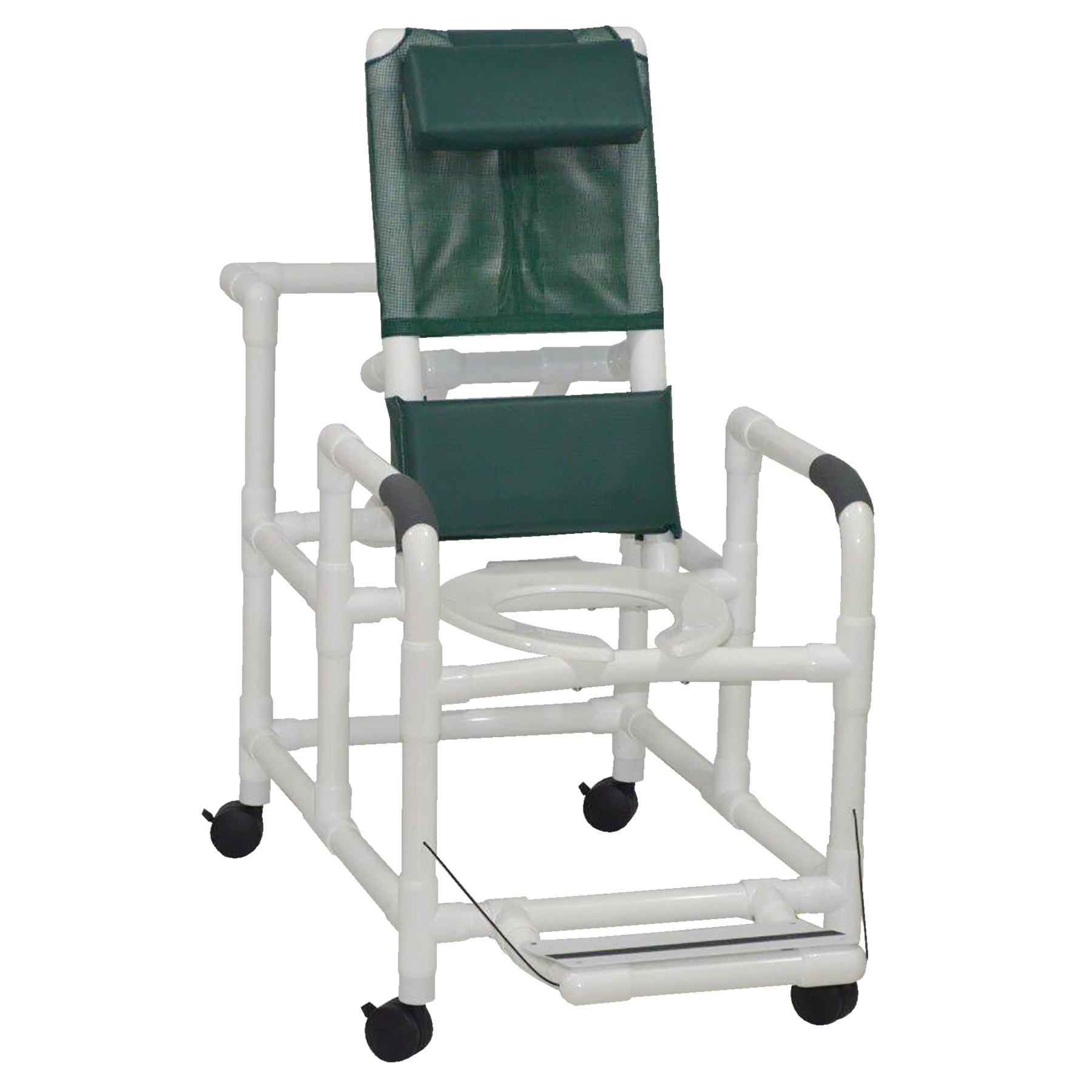Echo Reclining Shower Chair with Deluxe Elongated Open Front Seat and
