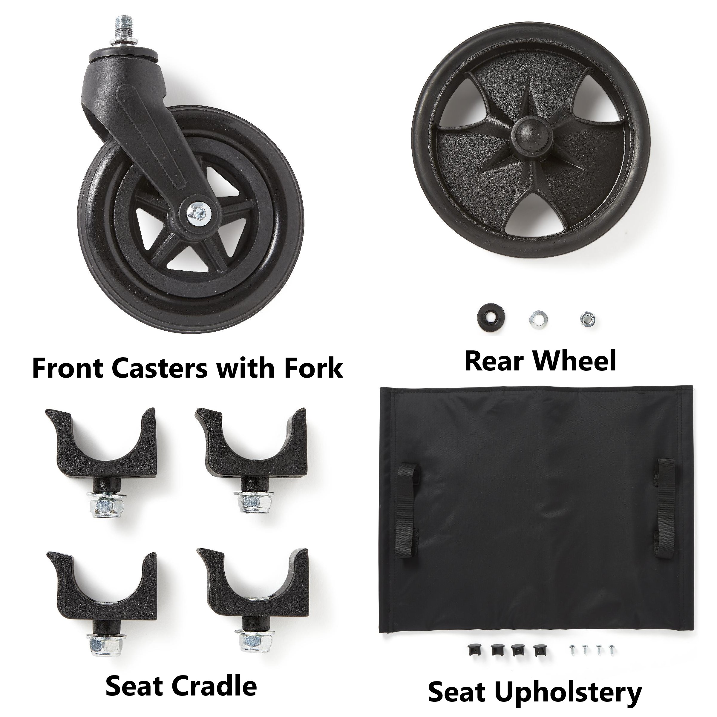 Replacement Components for the Medline Excel Translator Combo Chair and Rollator by Medline