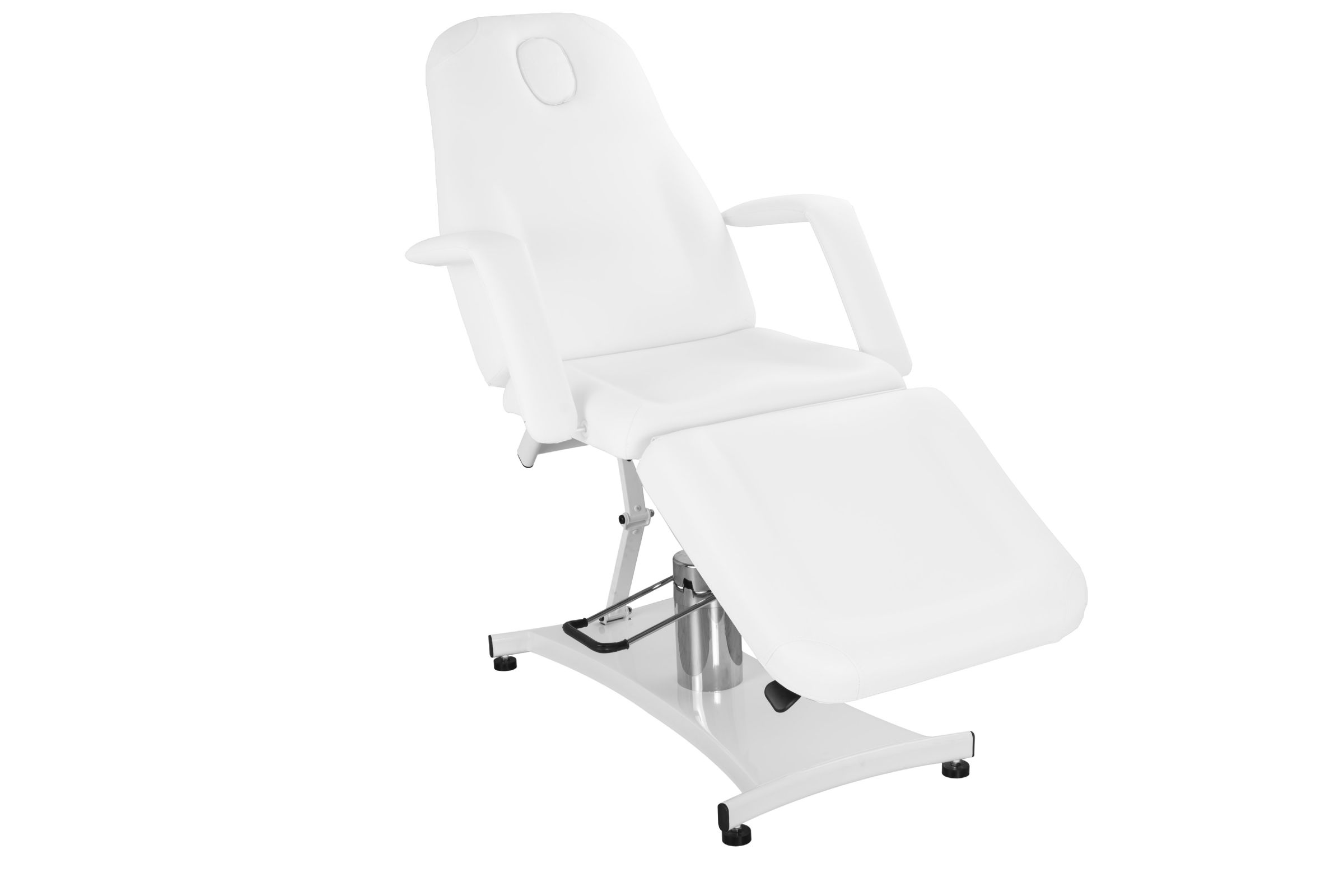 White Hydraulic Esthetician Facial Chair with Adjustable