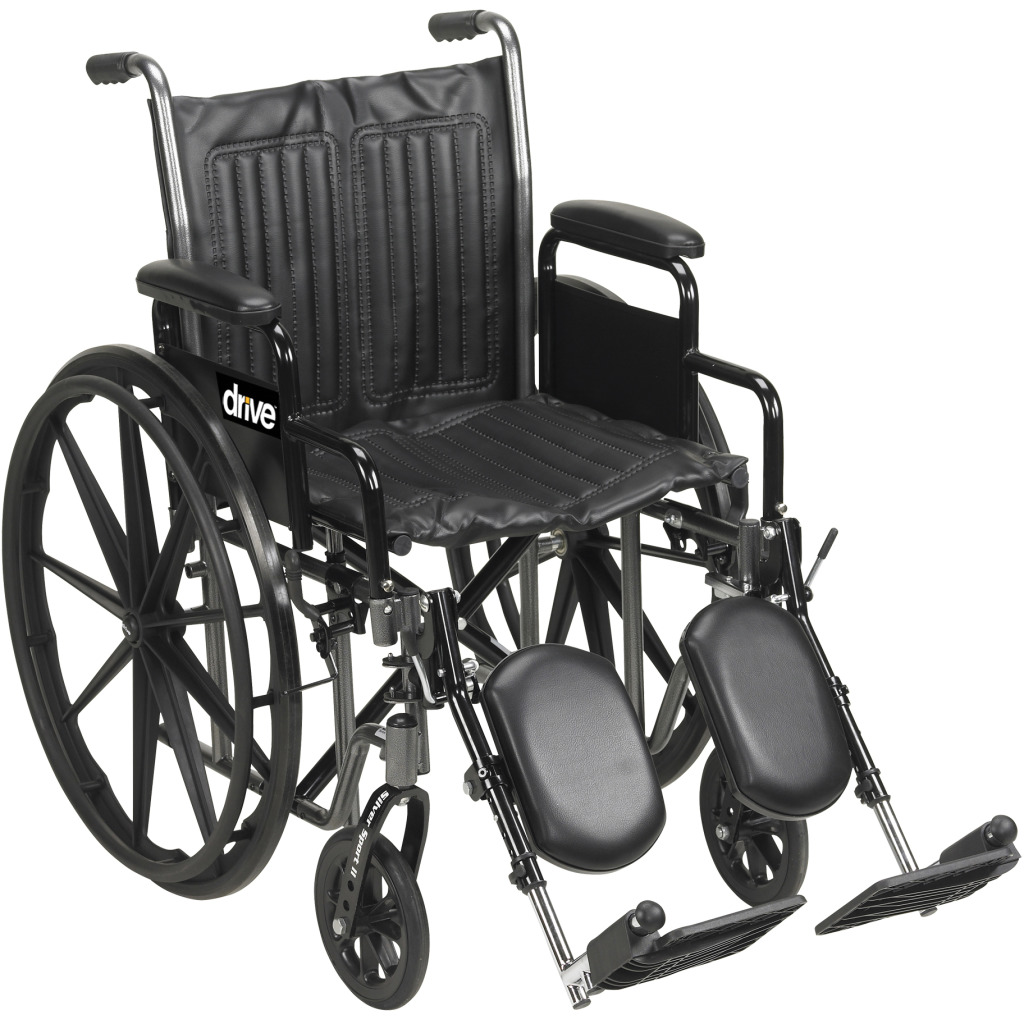 Blue Streak Wheelchair 20 Seat Flip Back Arms Swing Away Drive Medica