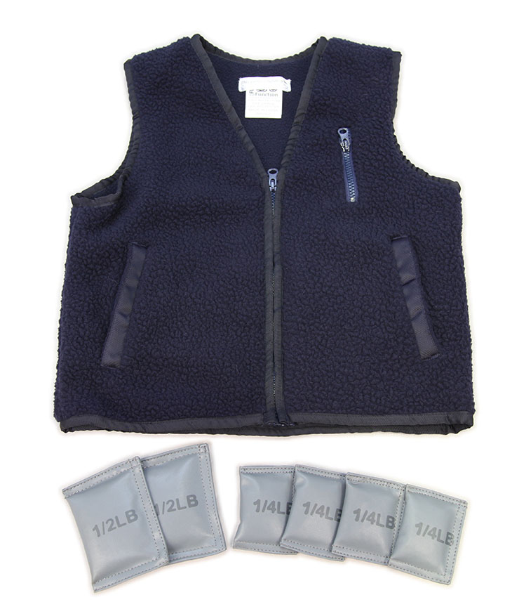 Fleece Weighted Vests with Interchangeable Weights for Relaxation