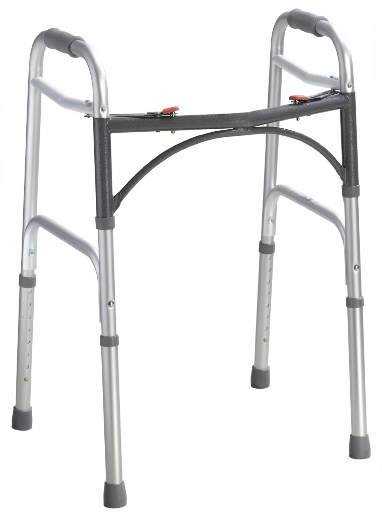 Drive Medical Junior Two Button Deluxe Folding Walkers Quantity of 4