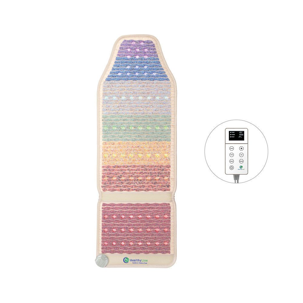 PEMF Chair Mat with Photon Light and 7 Types of Gemstones Rainbow
