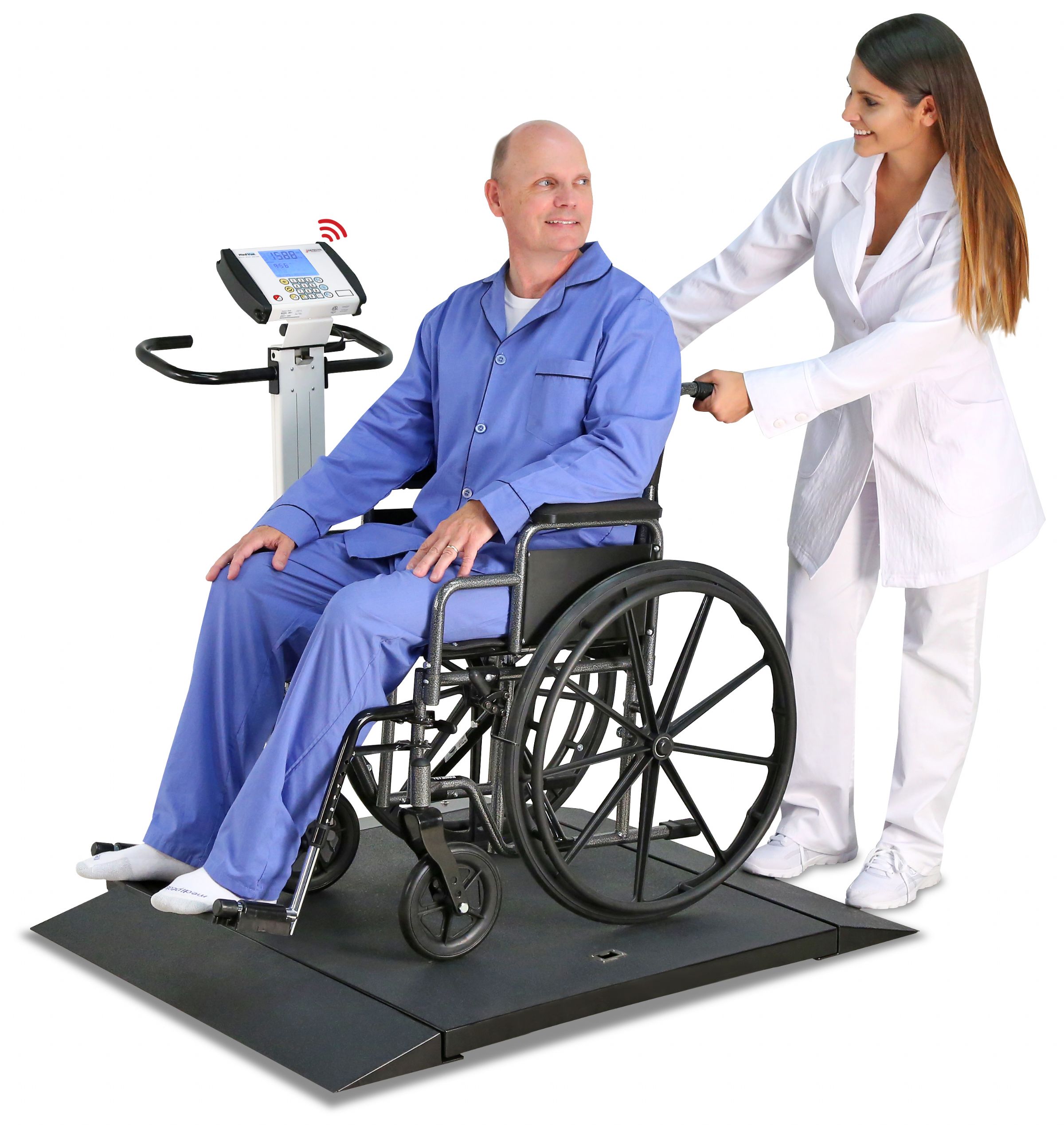 Detecto Portable Folding Wheelchair Scale with Fold-up Column