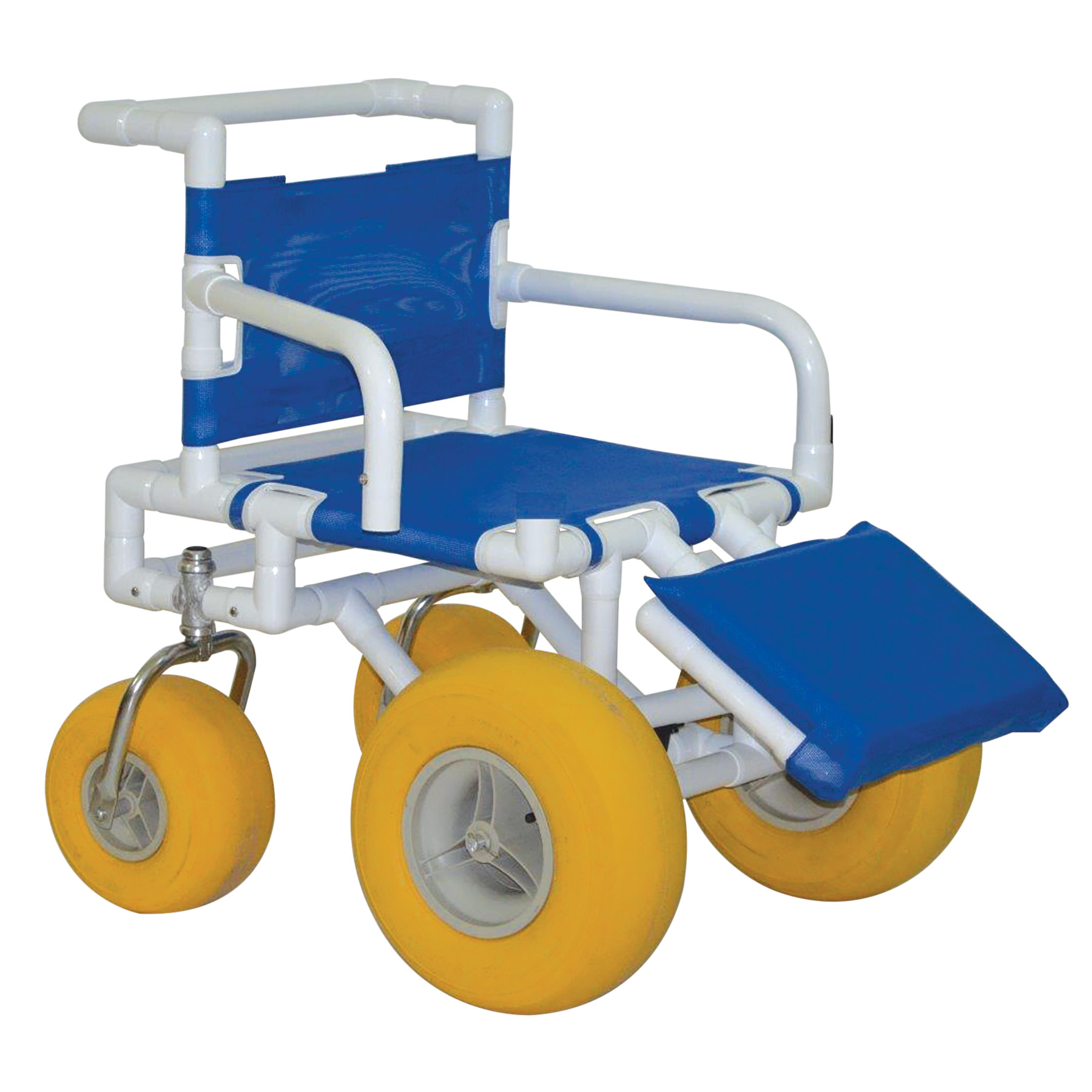 Beach Wheelchair for Sand with Rear Swivel Wheels and 250 Beach Wheelchair for Sand with Rear Swivel Wheels and 250